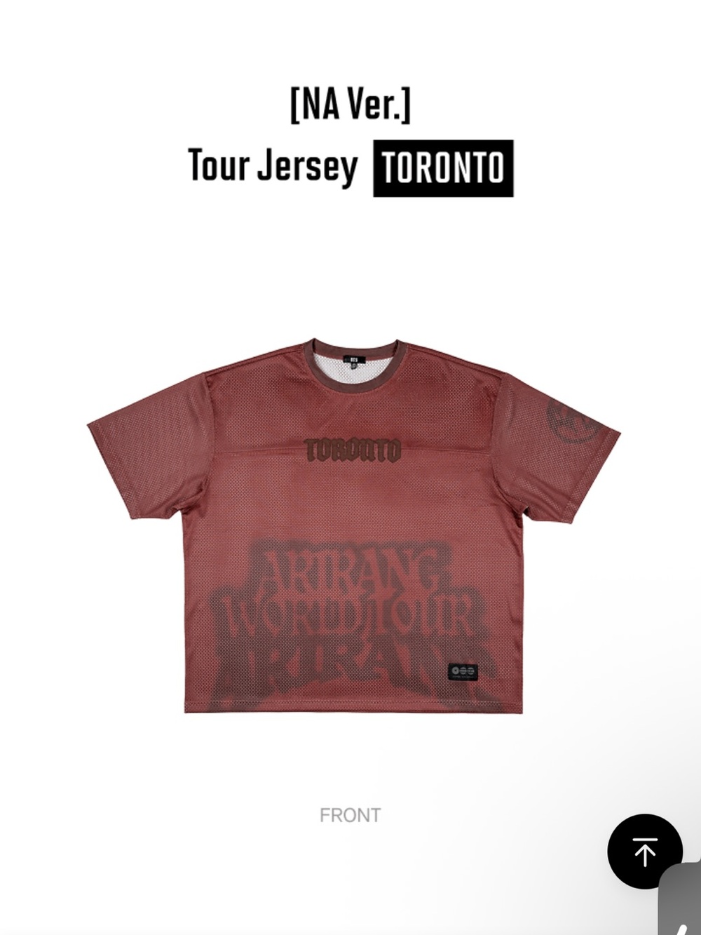 BTS ARIRANG TORONTO JERSEY